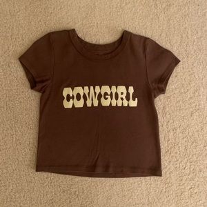 Brandy Melville cowgirl baby tee